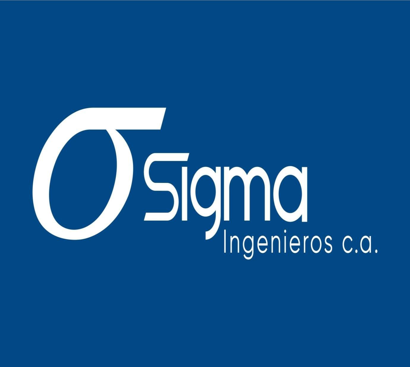 Logotipo de SIGMA INGENIEROS, C.A. en blanco